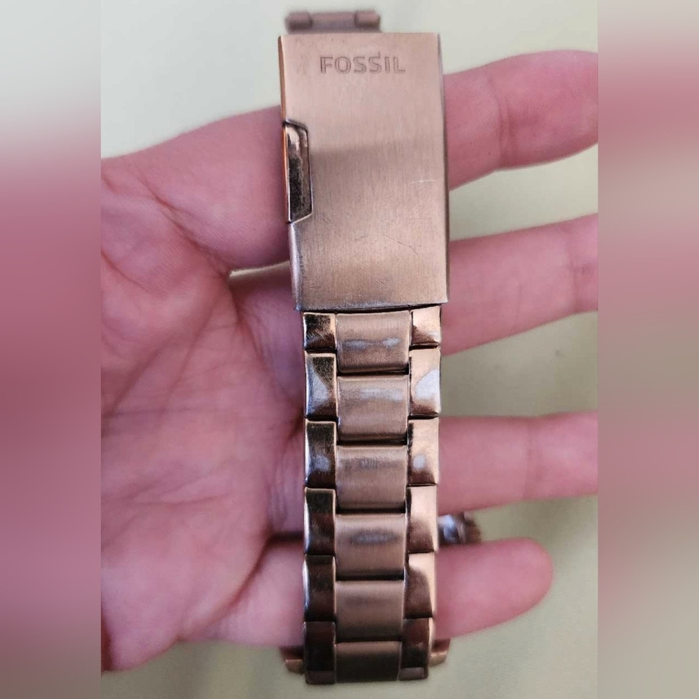 Fossil Riley Multifunction Rose-Tone Stainless Steel Watch - Picture 6 of 6